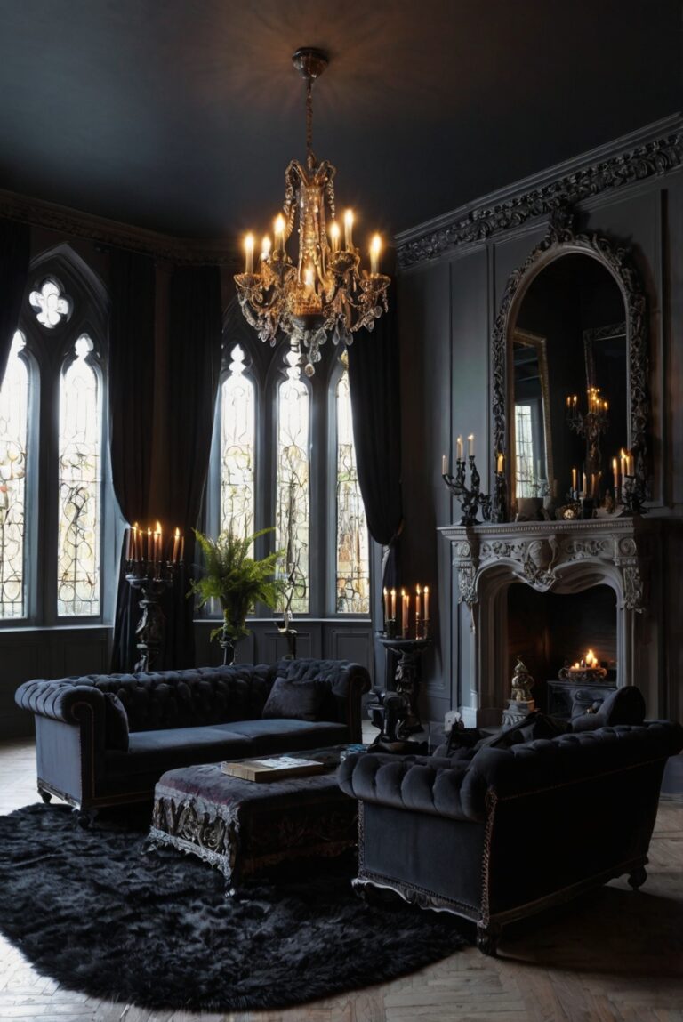 Gothic furniture, Gothic home decor, Gothic living room decor, Gothic interior design, Gothic home accessories